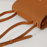 LEATHER FLAP BAG ELYSEE GOLD  