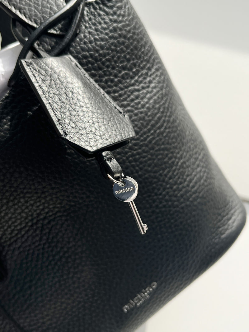 LEATHER HANDBAG ETOILE MINI BLACK