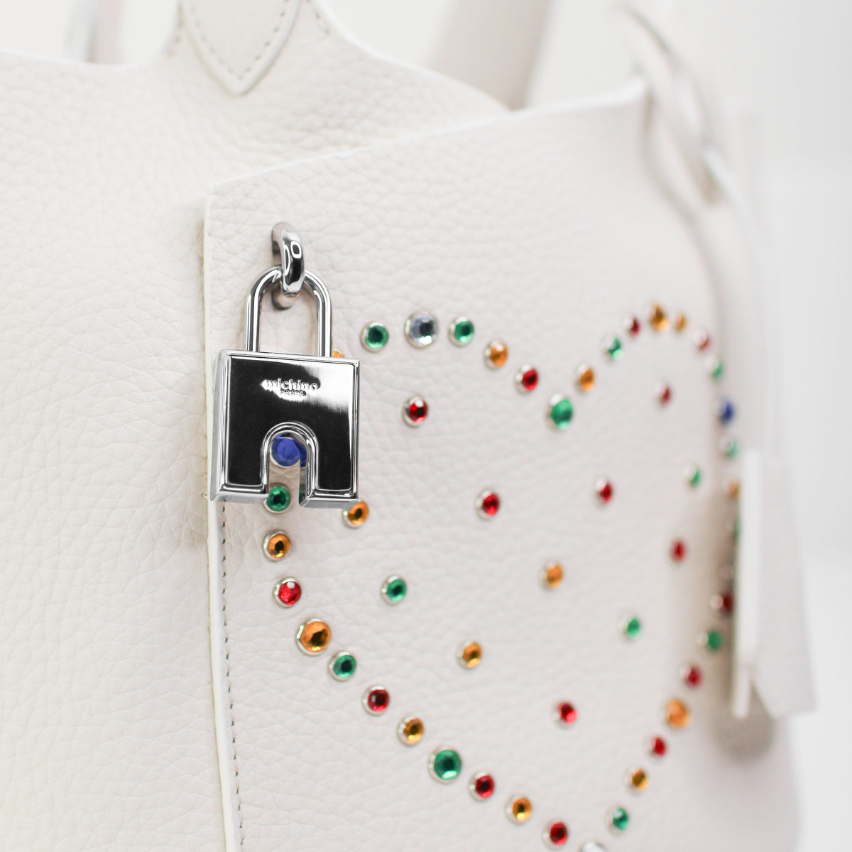 SAC À MAIN EN CUIR ÉTOILE MINI CRAIE LOVE