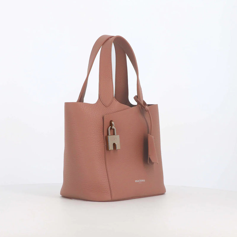 LEATHER HANDBAG ETOILE MINI NUDE