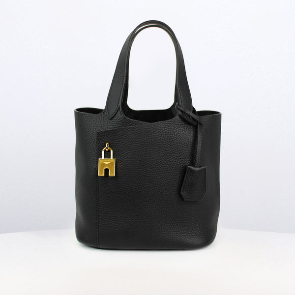 ETOILE PM LEDERHANDTASCHE SCHWARZ MIT GOLDENEN DETAILS