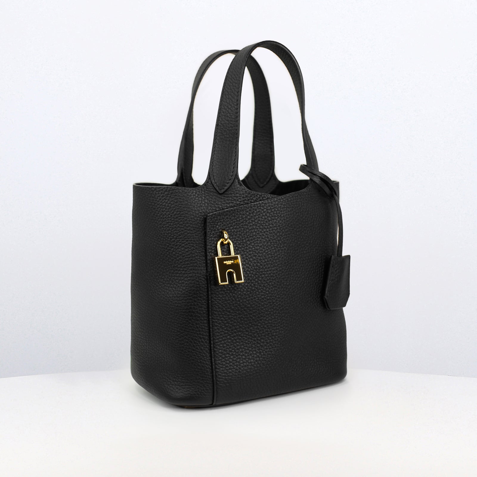 注目■michino PARIS■大人気 ハンドバッグ エトワール スモール ハンドバッグ - エトワール スモール ブラック ー ゴールド金具