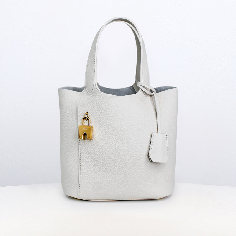 SAC A MAIN EN CUIR ETOILE PM CRAIE FINITIONS DORÉES