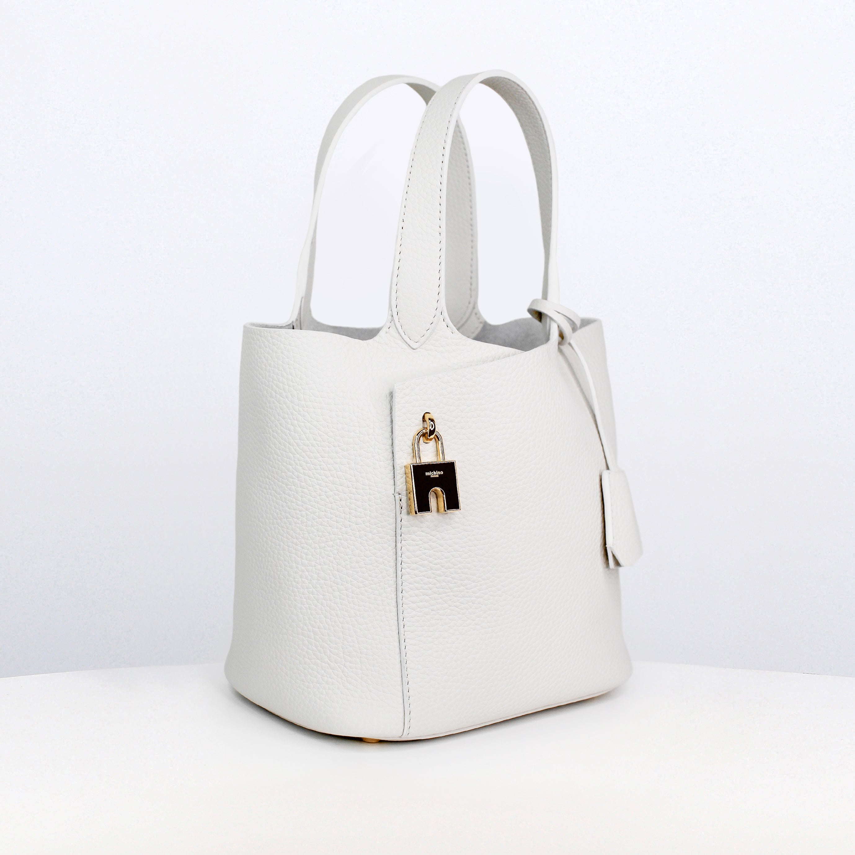 SAC A MAIN EN CUIR ETOILE PM CRAIE FINITIONS DORÉES