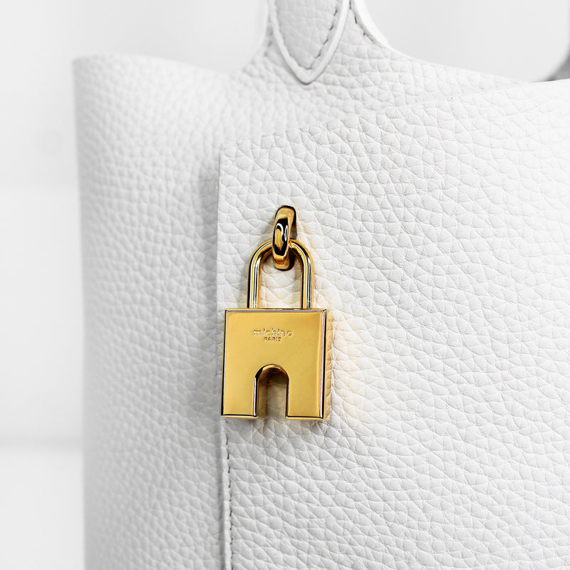 SAC A MAIN EN CUIR ETOILE PM CRAIE FINITIONS DORÉES
