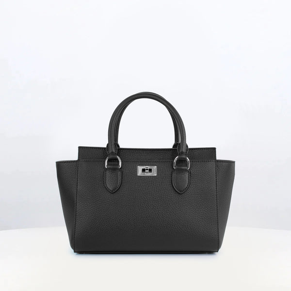 SAC À MAIN EN CUIR FAUBOURG MINI NOIR
