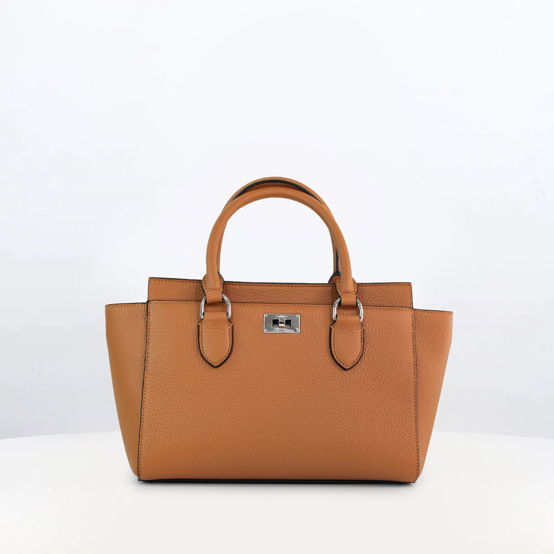 FAUBOURG LEATHER HANDBAG MINI CAMEL