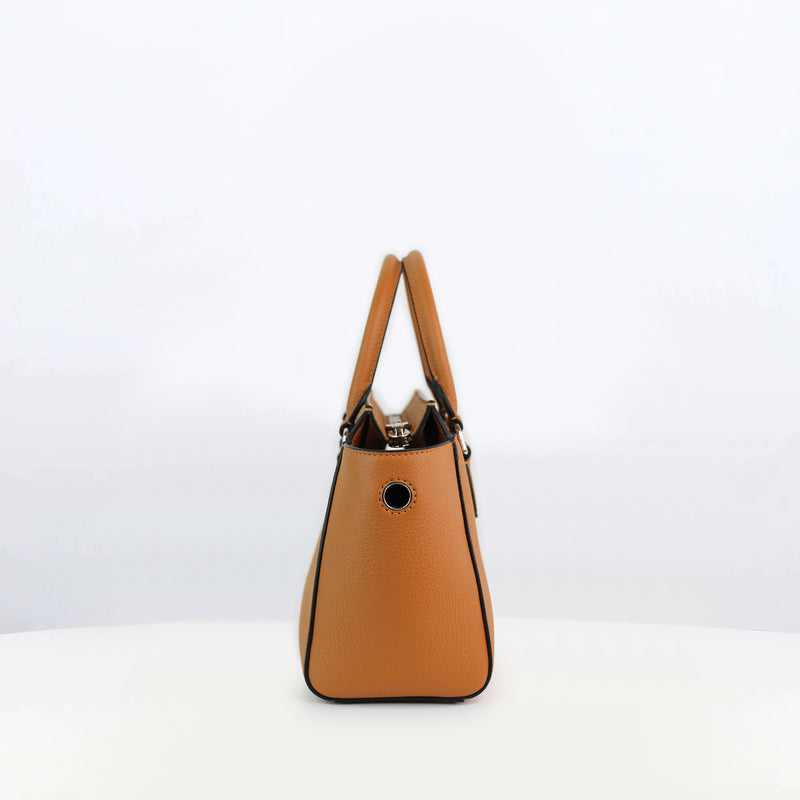 FAUBOURG LEATHER HANDBAG MINI CAMEL