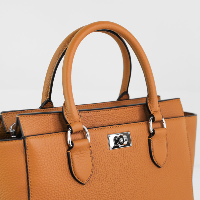FAUBOURG LEATHER HANDBAG MINI CAMEL