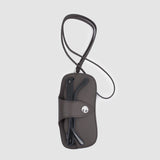 LEATHER GLASSES HOLDER CHARCOAL GREY