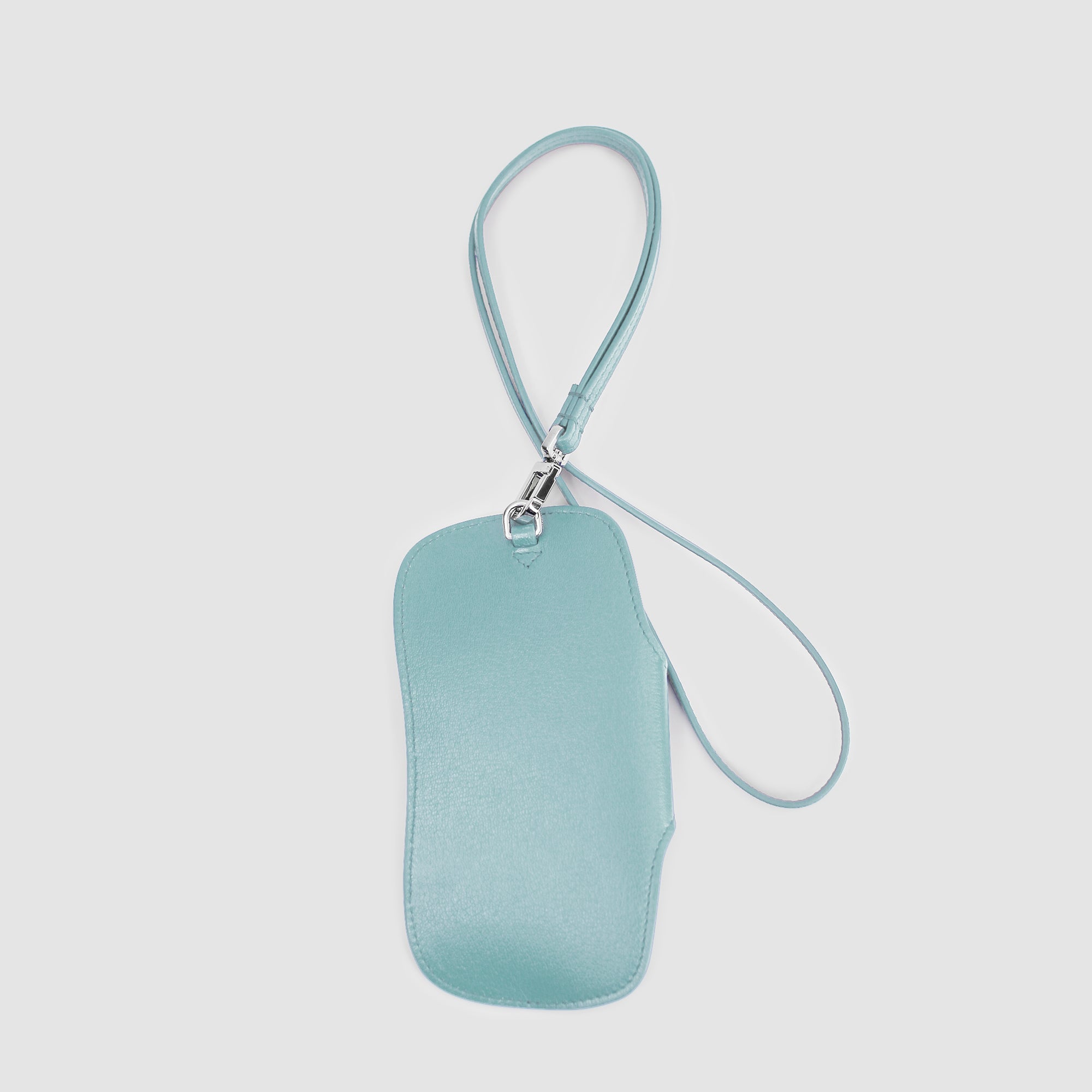 ÉTUI À LUNETTES EN CUIR BLEU CIEL