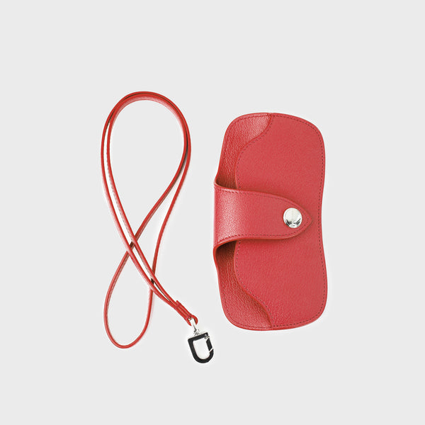 LEATHER GLASSES HOLDER GERANIUM