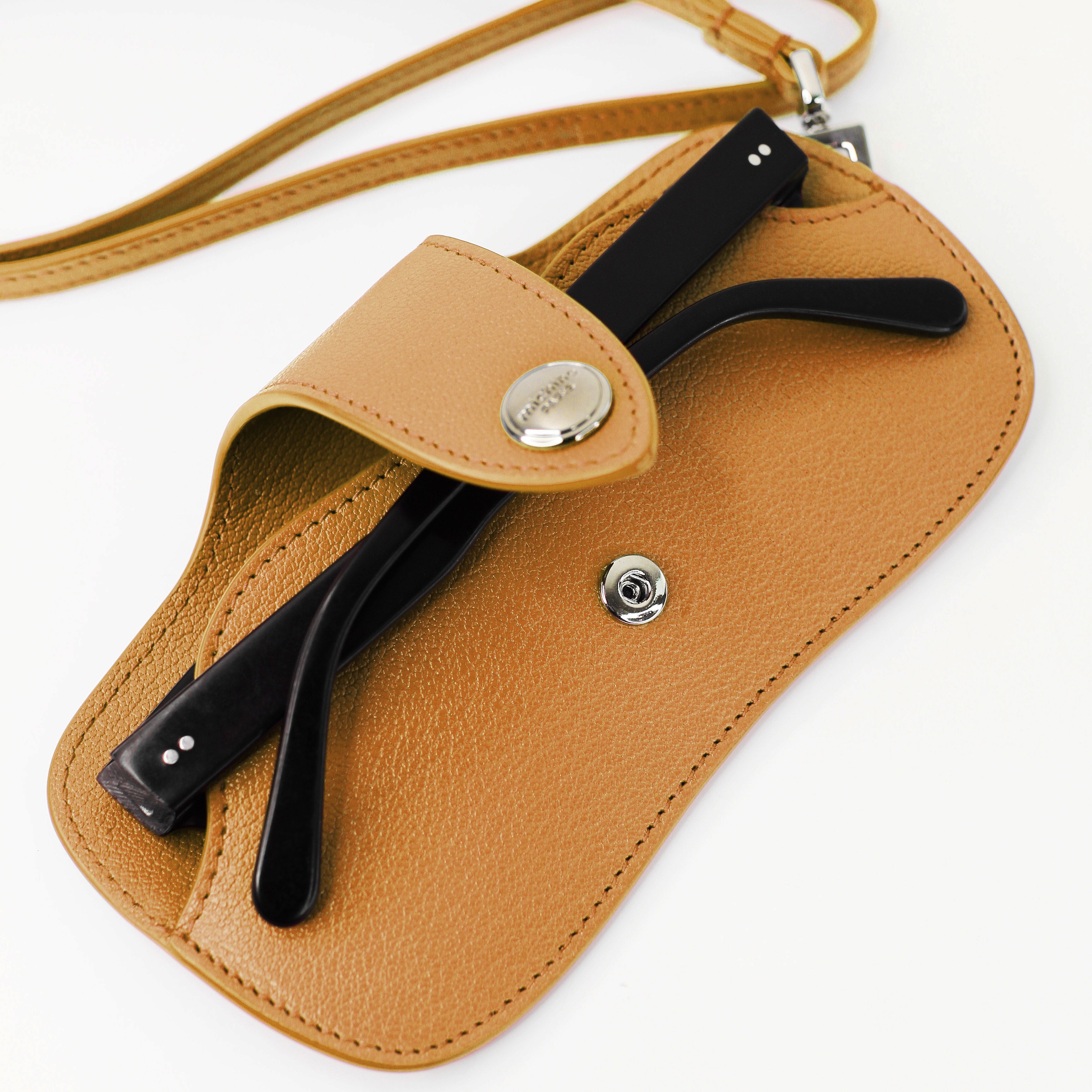 ÉTUI À LUNETTES EN CUIR GOLD