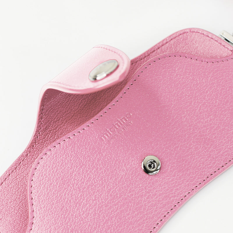 LEATHER GLASSES HOLDER LIGHT PINK
