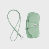 LEATHER GLASSES HOLDER GREEN MINT