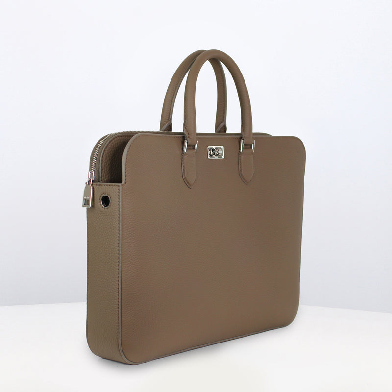 PORTE-DOCUMENTS EN CUIR ORSAY TAUPE