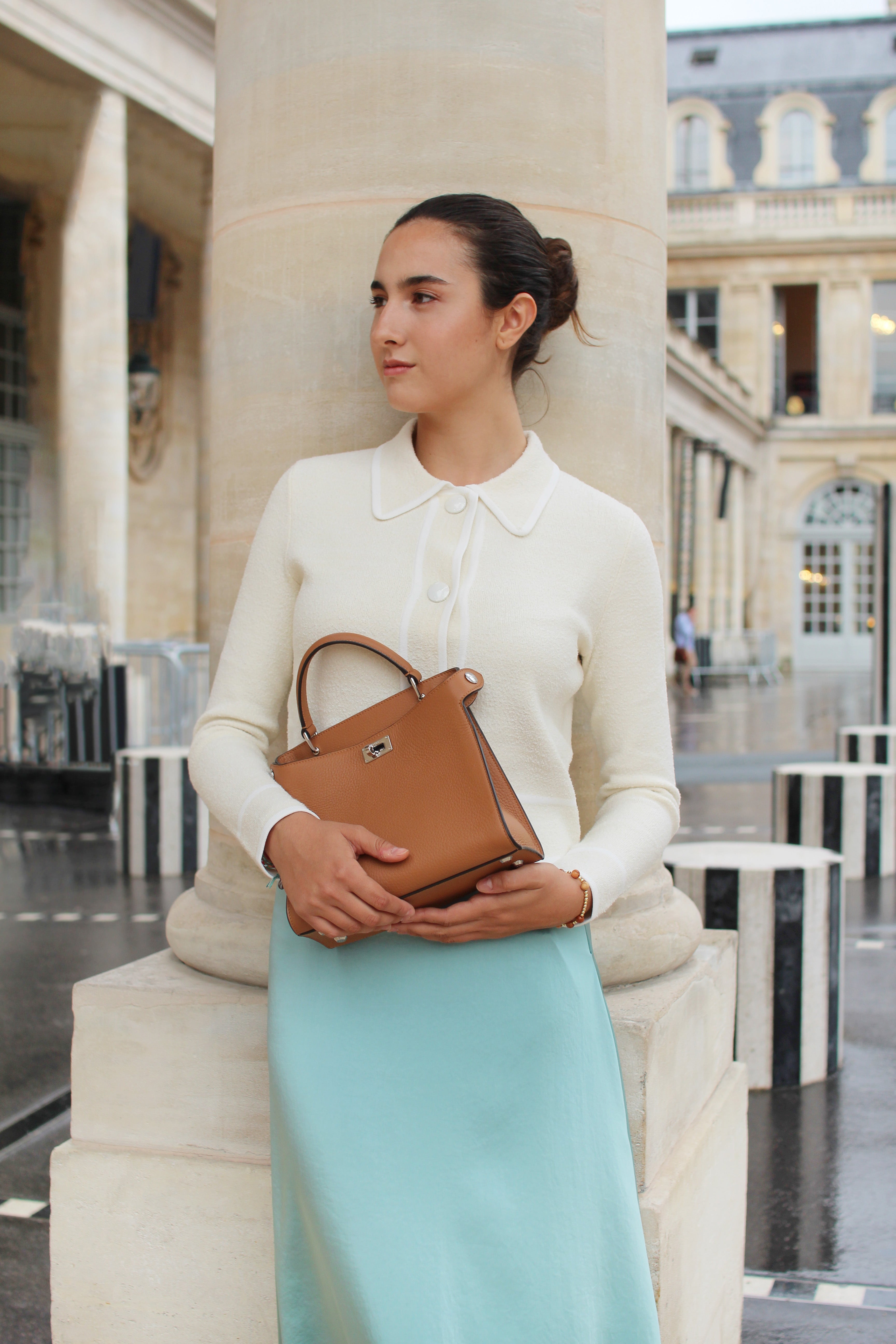 美品★ michino paris ミチノパリ ルテス ミニ★ゴールド ハンドバッグ - ルテス ミニ ゴールド