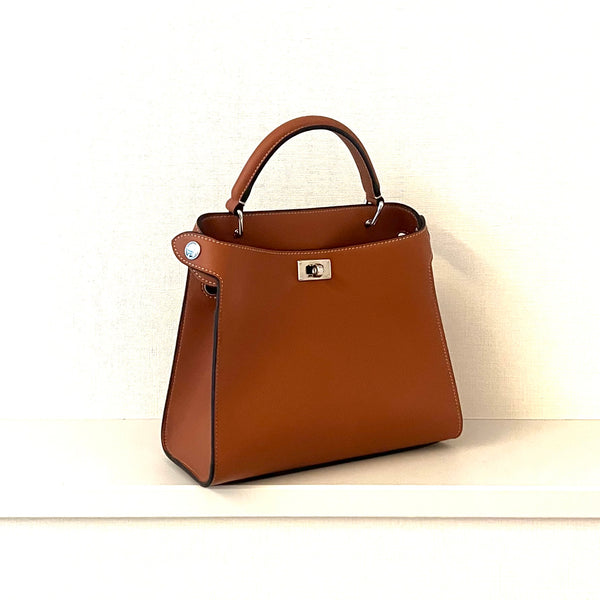 SAC À MAIN EN CUIR LISSE LUTECE MINI GOLD