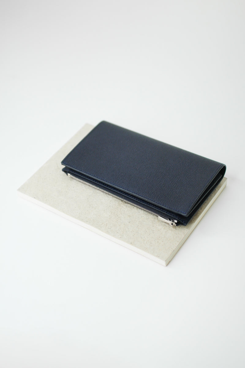 LEATHER LONG ZIP WALLET ECLIPSE