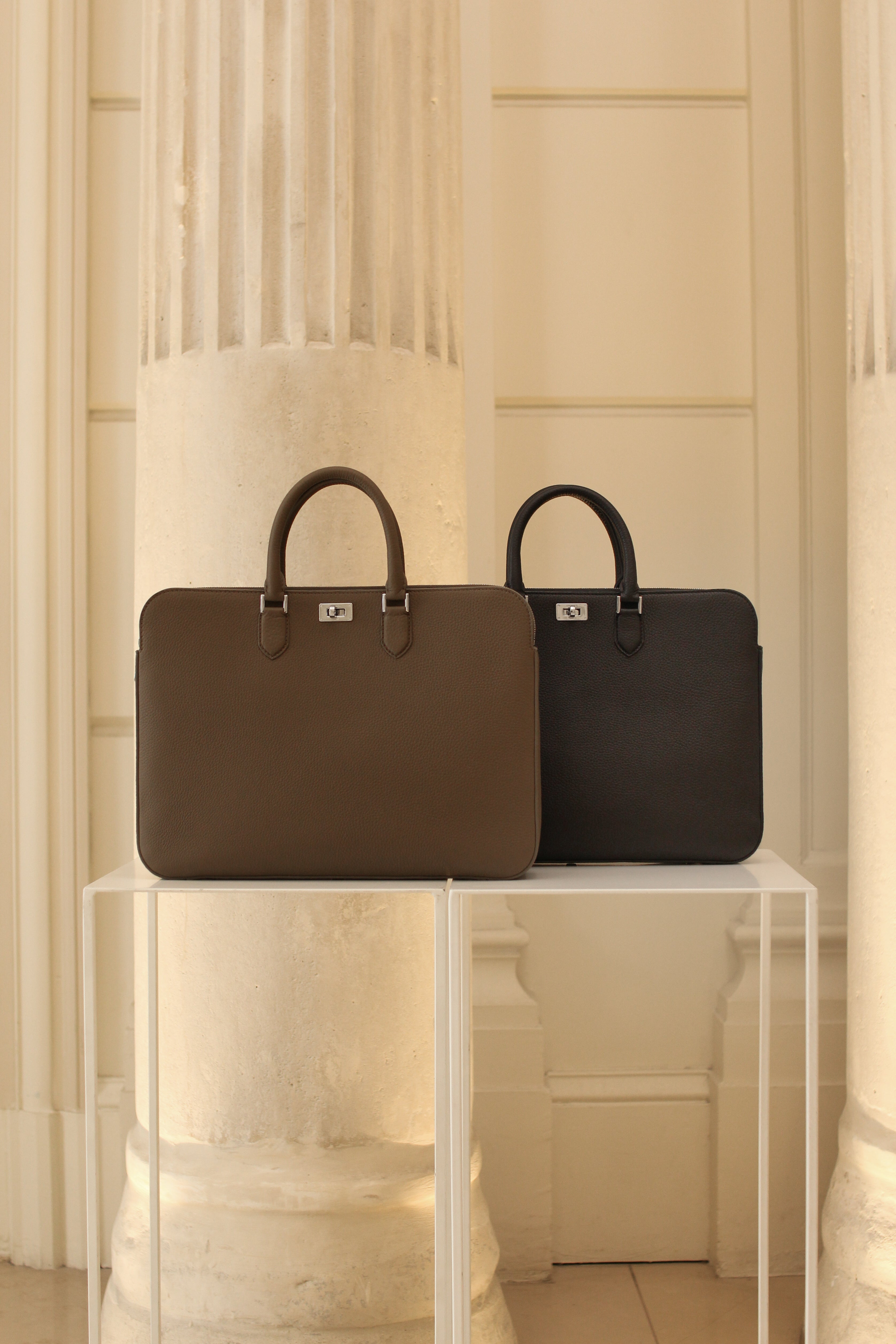 "Archive Event" ORSAY LEATHER BRIEFCASE BLACK (WITHOUT STRAP)