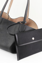 SAC CABAS EN CUIR RÉVERSIBLE RIVOLI NORD/SUD GRIS CHARBON/PRUNE