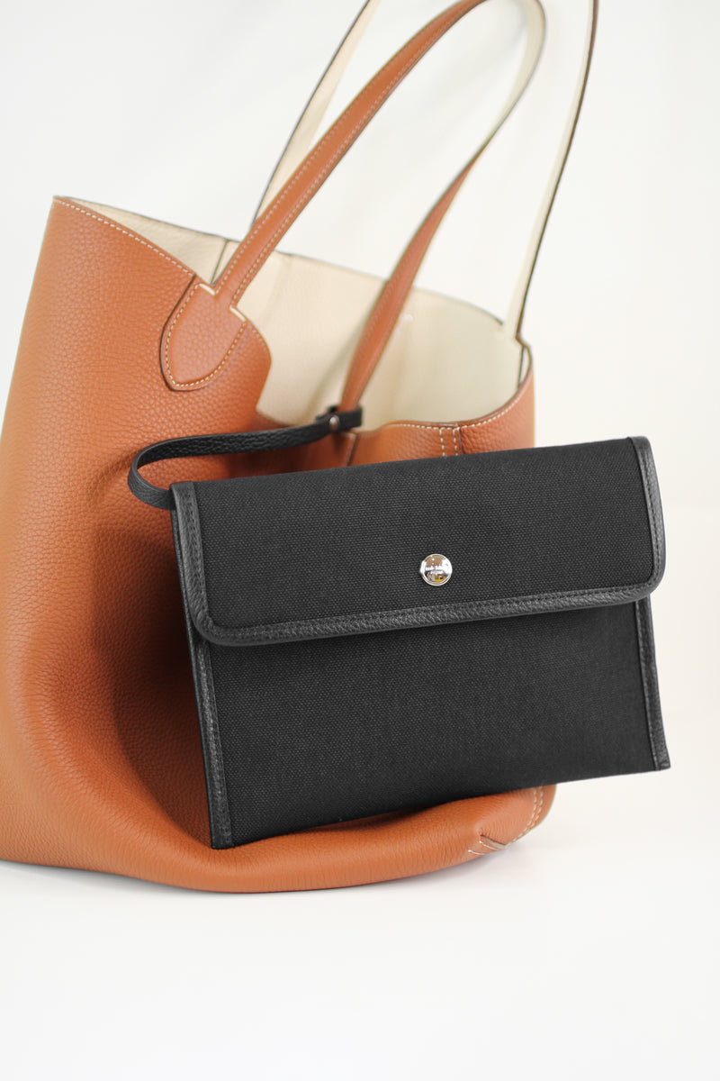 SAC CABAS EN CUIR RÉVERSIBLE RIVOLI EST/OUEST GOLD/IVOIRE