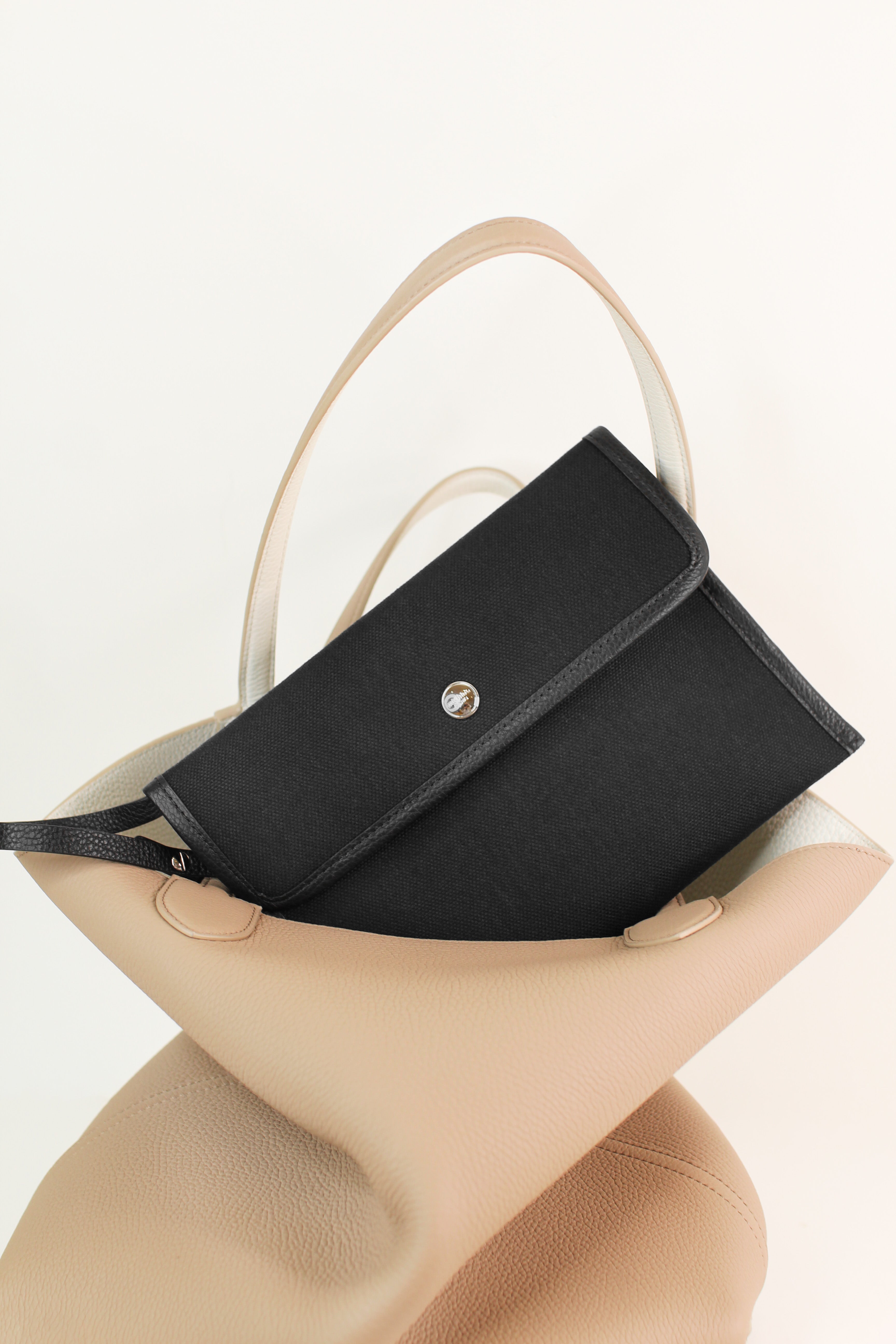 リバーシブルトートバッグ - リヴォリ 縦長 ベージュ/クレ