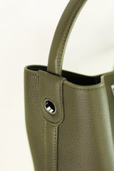 SAC SEAU EN CUIR ODÉON MINI KAKI