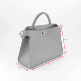 LEATHER HANDBAG LUTECE PM PRUNE