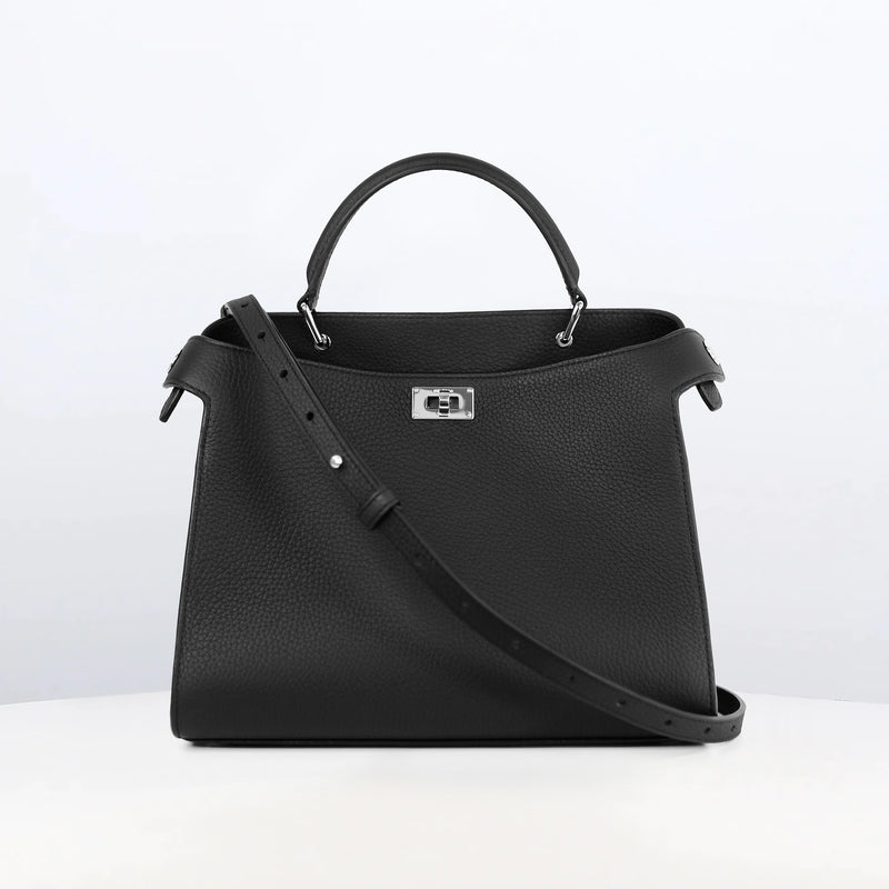 SAC À MAIN EN CUIR LUTECE 27 NOIR