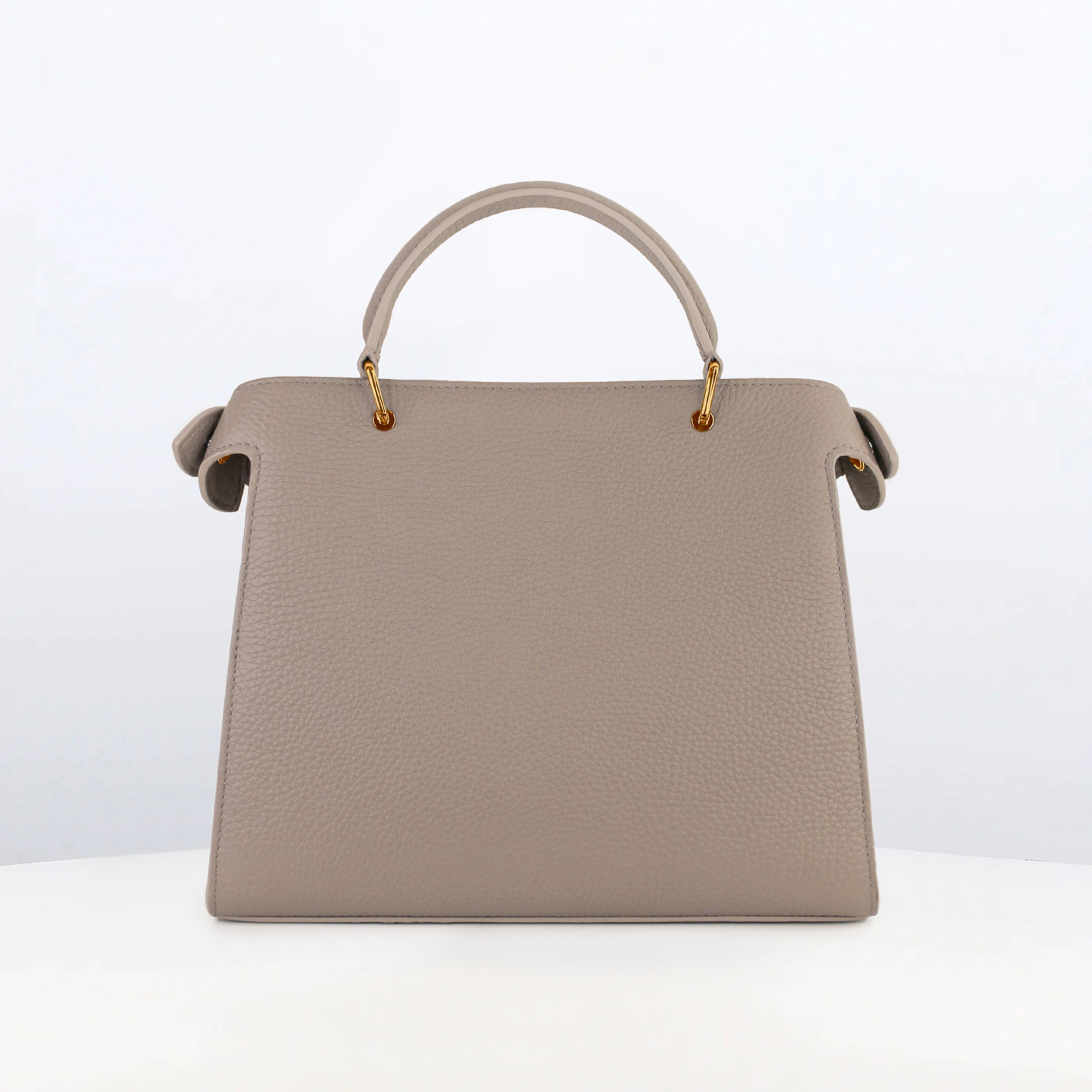 SAC À MAIN EN CUIR LUTECE 27 ELEPHANT FINITIONS DORÉES