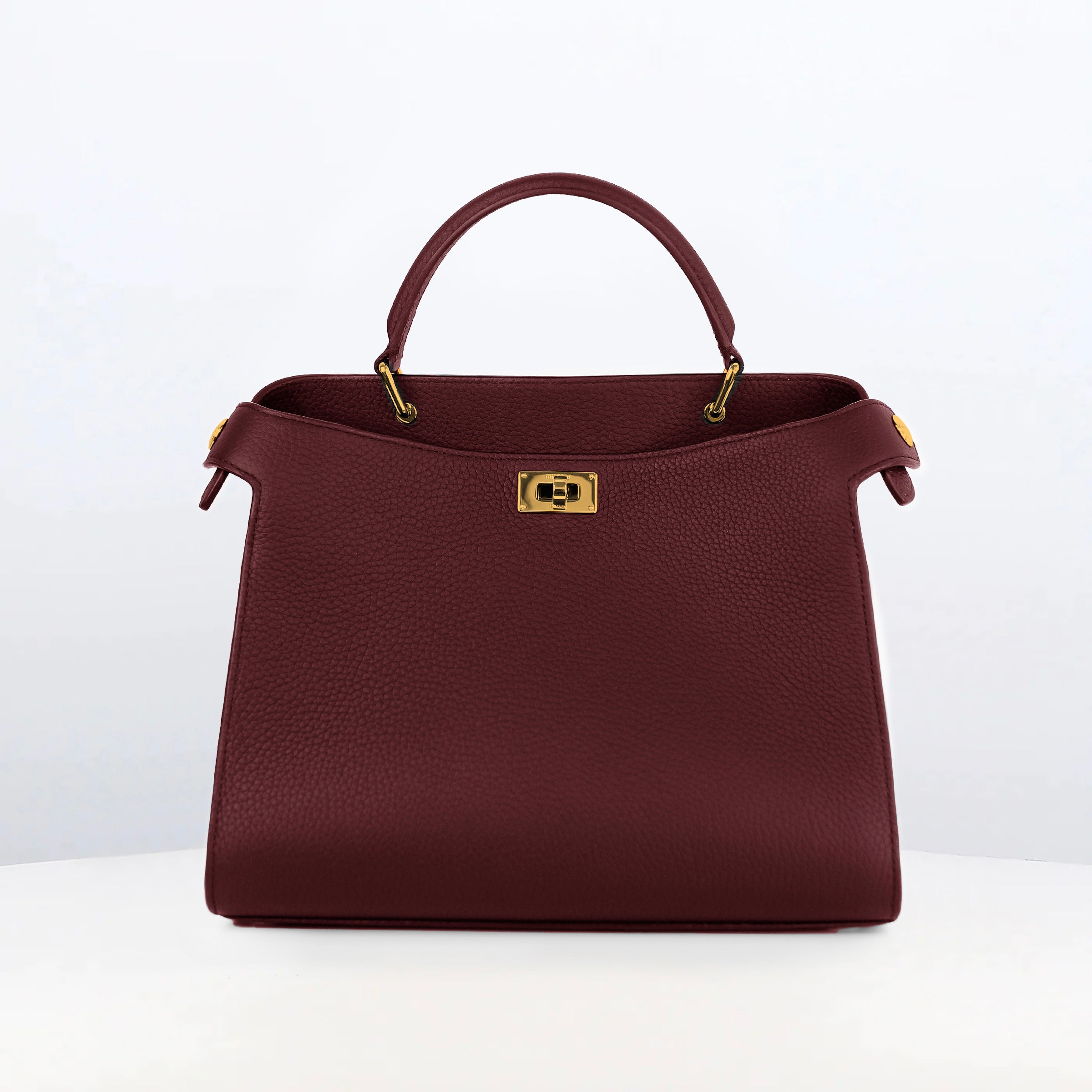 LEATHER HANDBAG LUTECE 27 SAINT-EMILION WITH GOLD HARDWARE