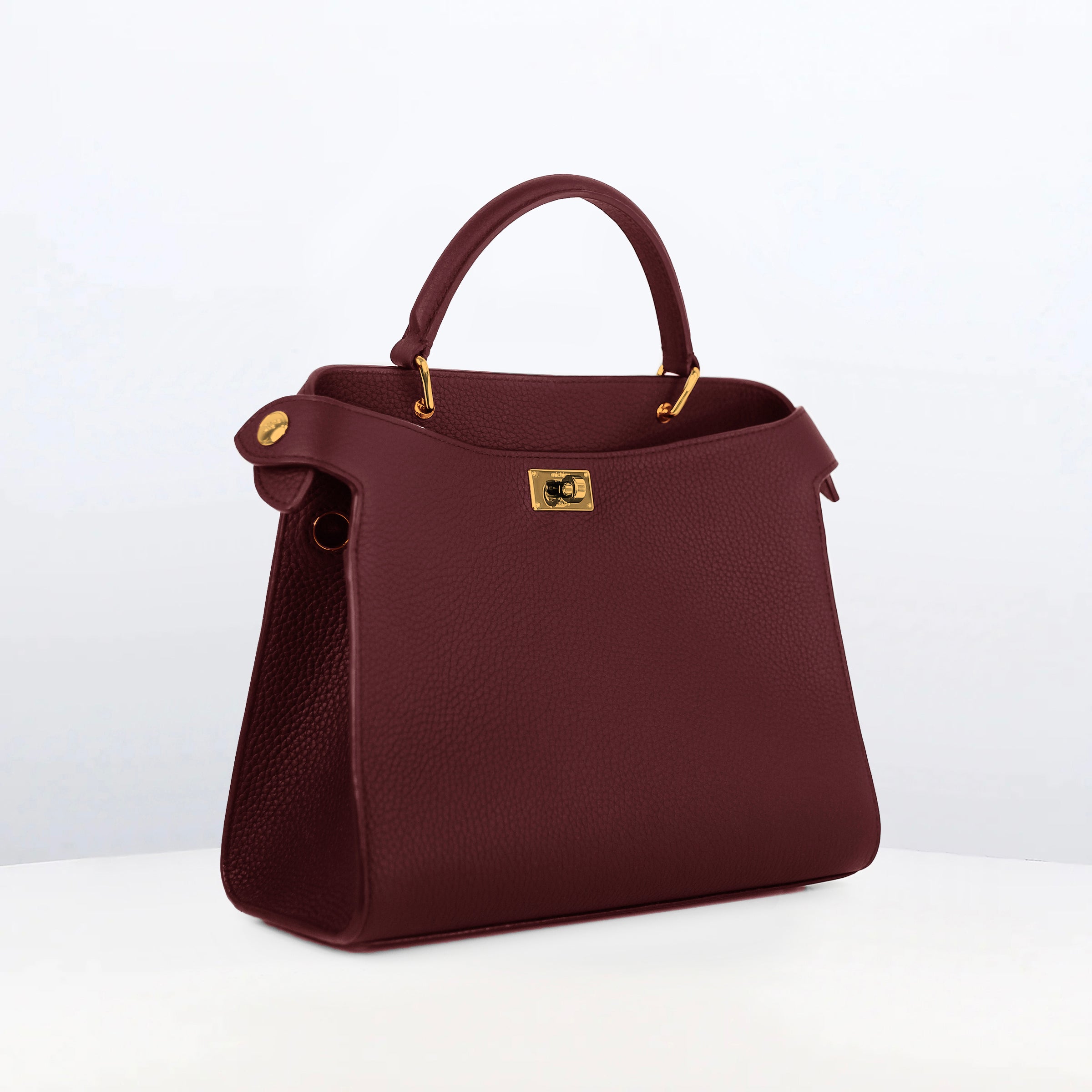 LEATHER HANDBAG LUTECE 27 SAINT-EMILION WITH GOLD HARDWARE