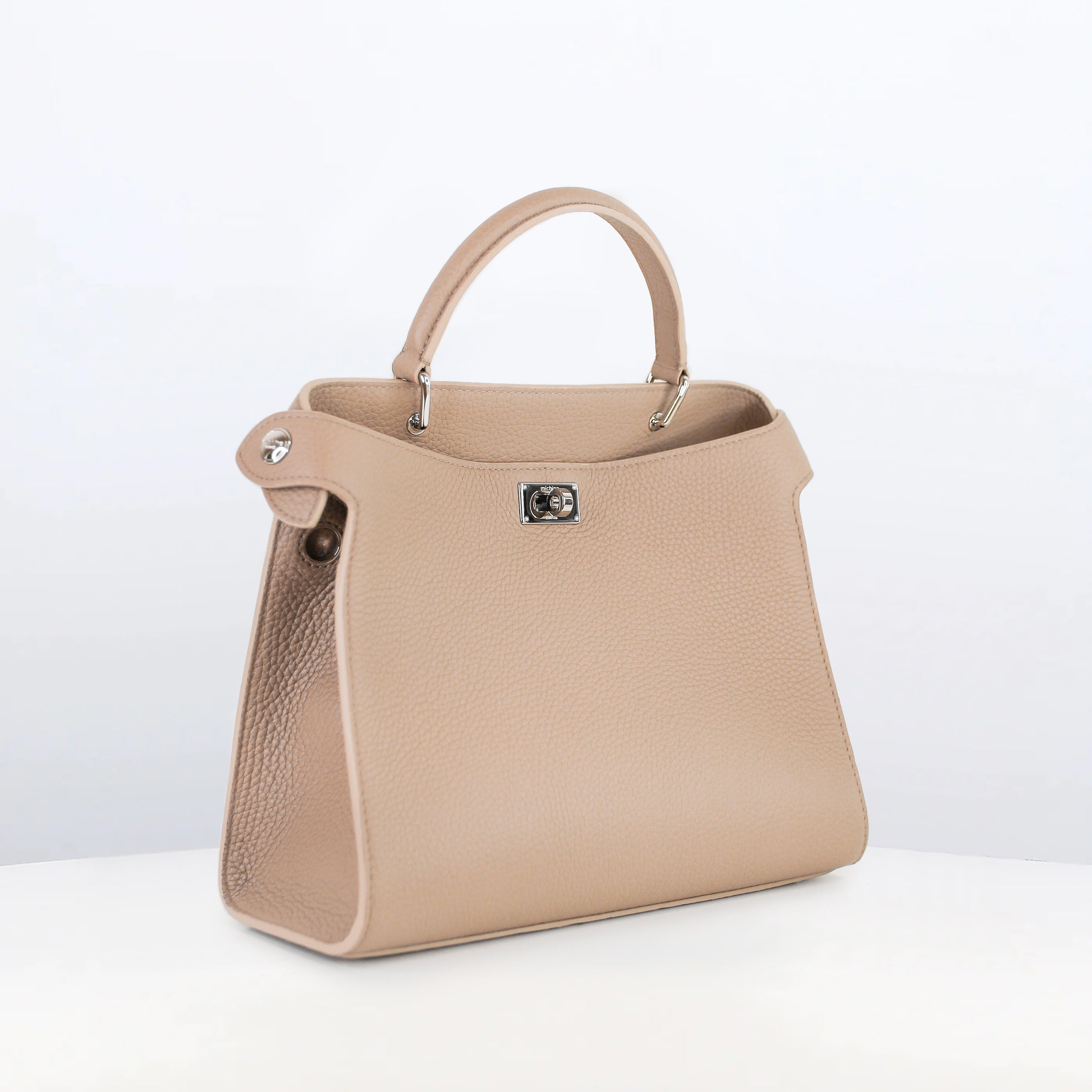 Sac à main tourterelle | Sac en cuir Made in Italie