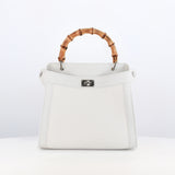 Lutece Mini Arashiyama Canvas Handbag with Bamboo Handle