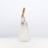 Lutece Mini Arashiyama Canvas Handbag with Bamboo Handle