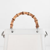 Lutece Mini Arashiyama Canvas Handbag with Bamboo Handle