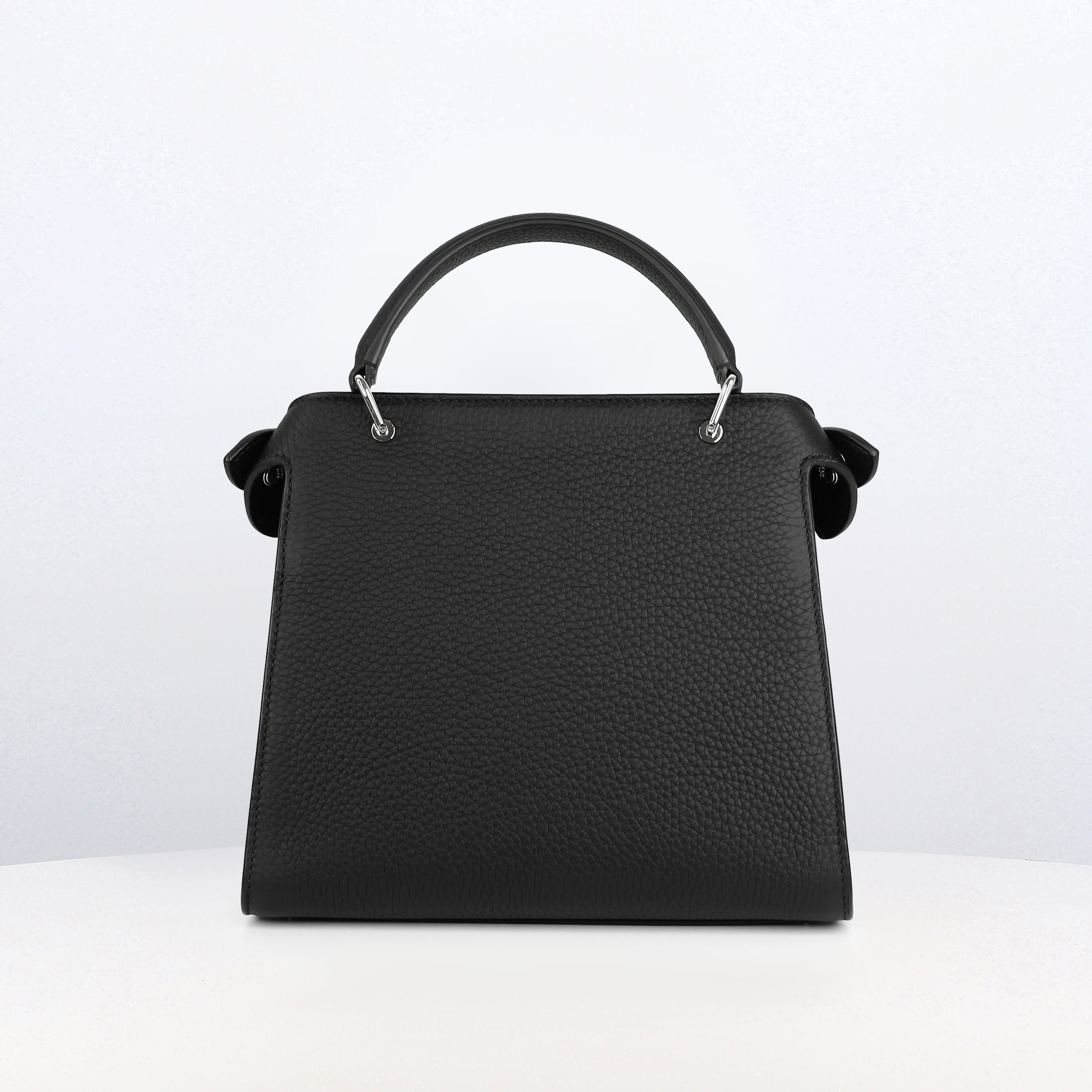 michino ブラック ルテスミニ　バッグ ハンドバッグ - ルテス ミニ キャンバスブラック – Michino Paris