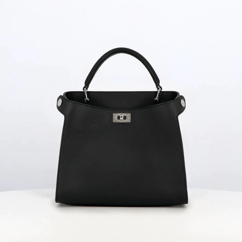 LEATHER HANDBAG LUTECE MINI BLACK