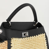 Lutece Mini Arashimaya Canvas Handbag with Bamboo Handle