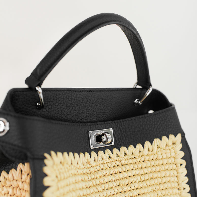 Lutece Mini Arashimaya Canvas Handbag with Bamboo Handle