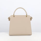 LUTECE MINI IVORY LEATHER HANDBAG WITH GOLD HARDWARE