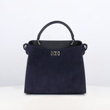 LEATHER HANDBAG LUTECE MINI NUBUCK ECLIPSE
