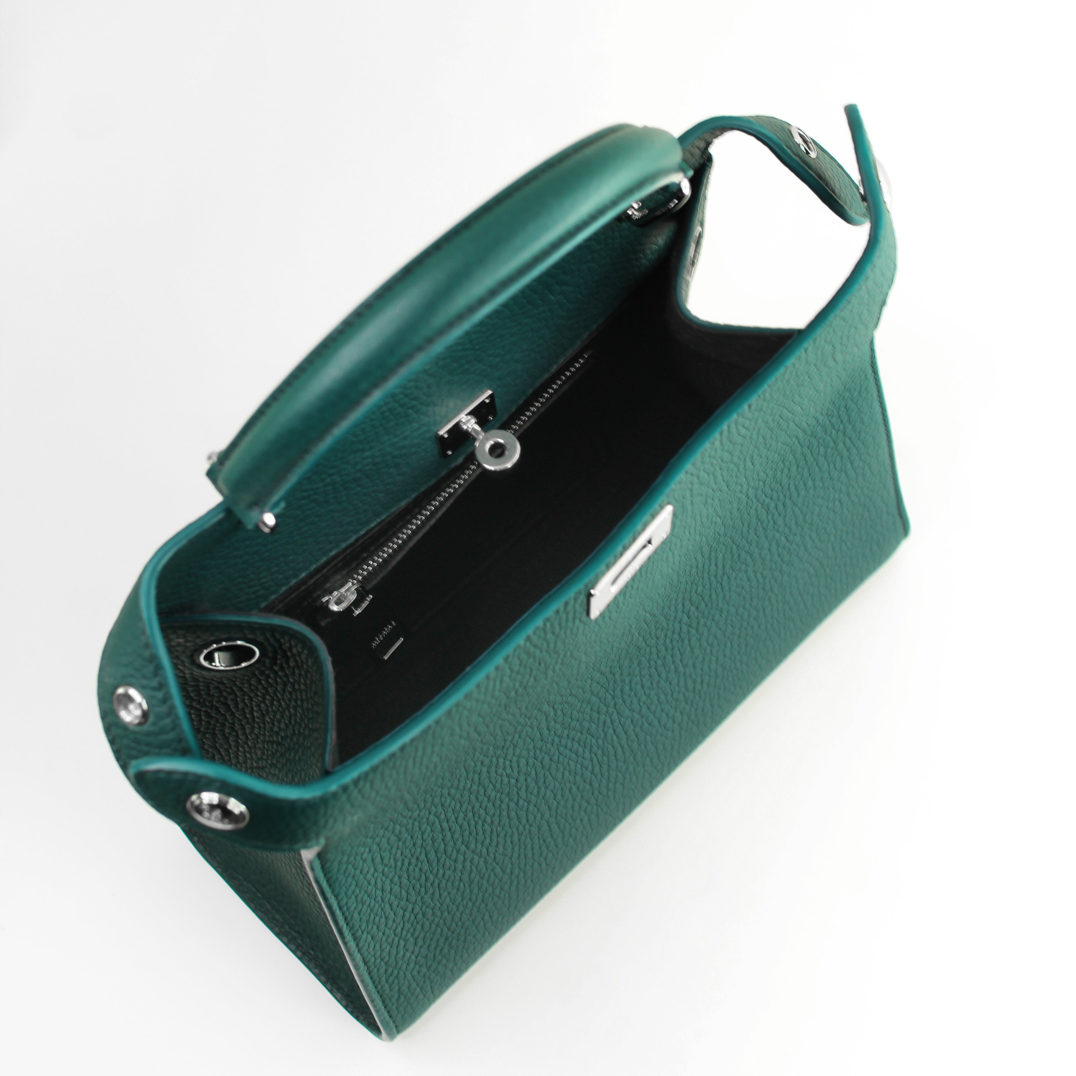"Archiv-Events" LUTECE MINI LEDERHANDTASCHE EMERALD MIT INITIALE