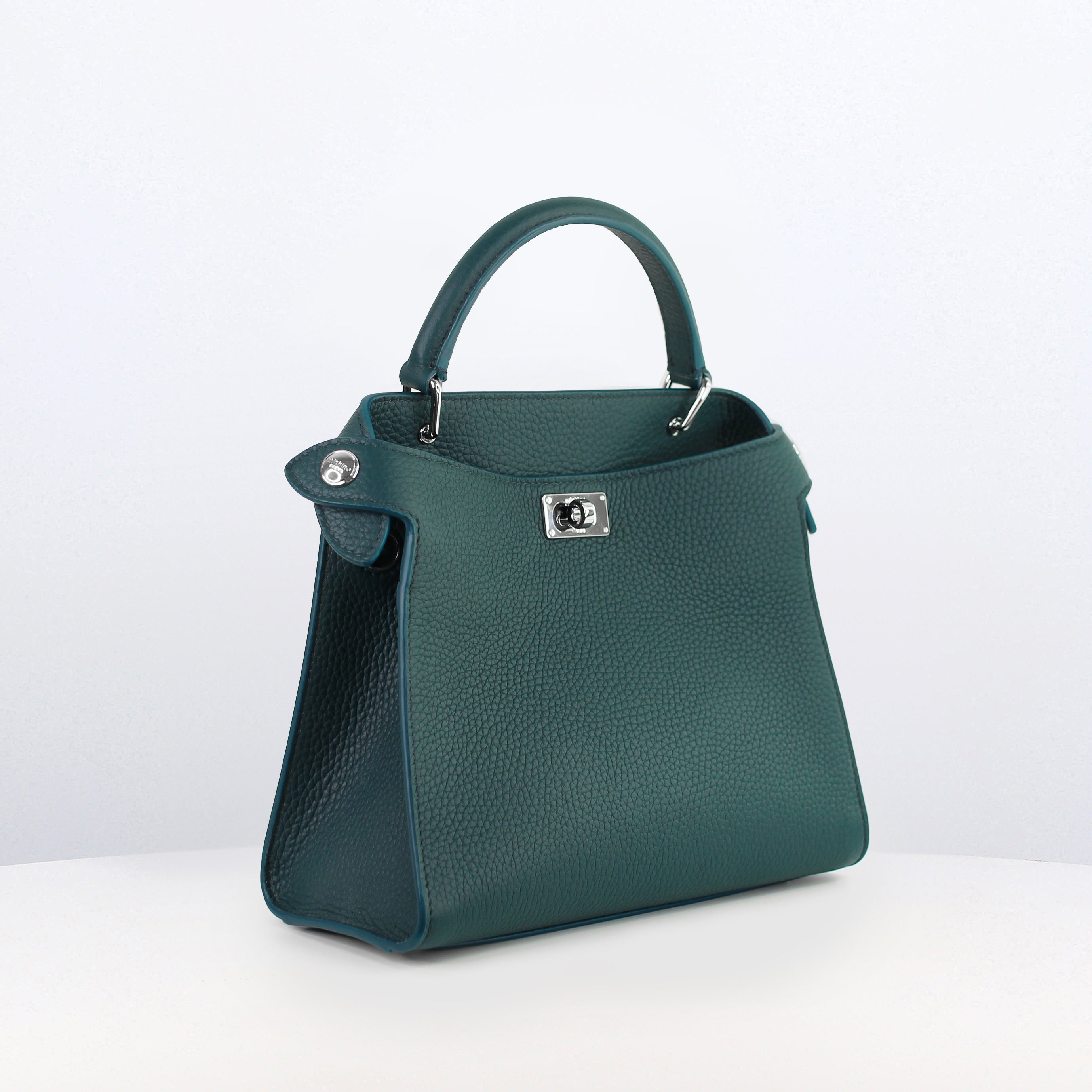 "Archiv-Events" LUTECE MINI LEDERHANDTASCHE EMERALD MIT INITIALE