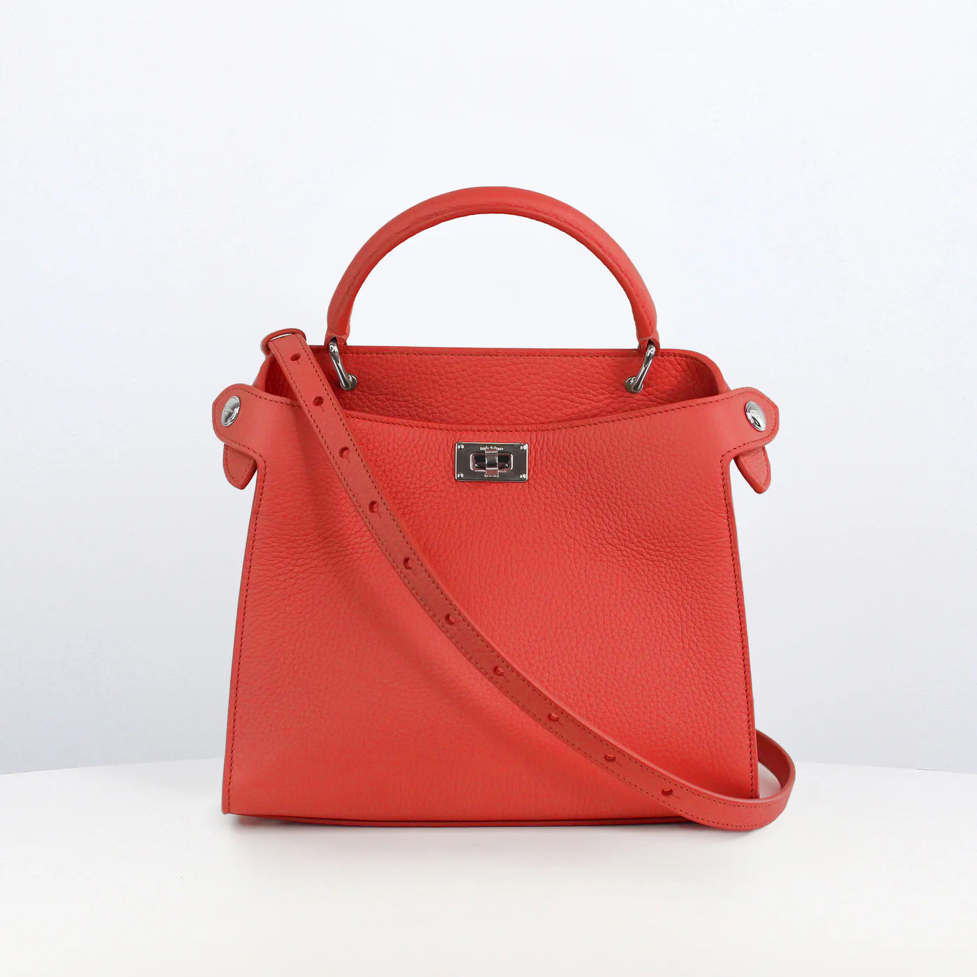 SAC À MAIN EN CUIR LUTECE MINI LEHUA RED HAWAII