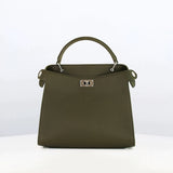 SAC À MAIN EN CUIR LUTECE MINI VERT KAKI