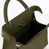 SAC À MAIN EN CUIR LUTECE MINI VERT KAKI
