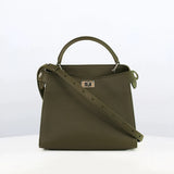 SAC À MAIN EN CUIR LUTECE MINI VERT KAKI