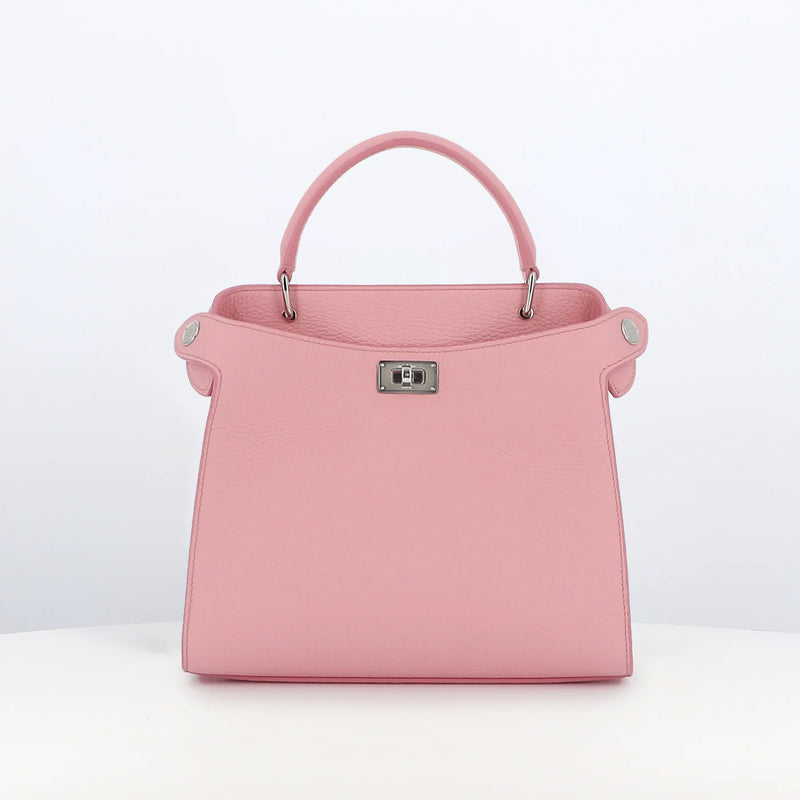 LEATHER HANDBAG LUTECE MINI LIGHT PINK